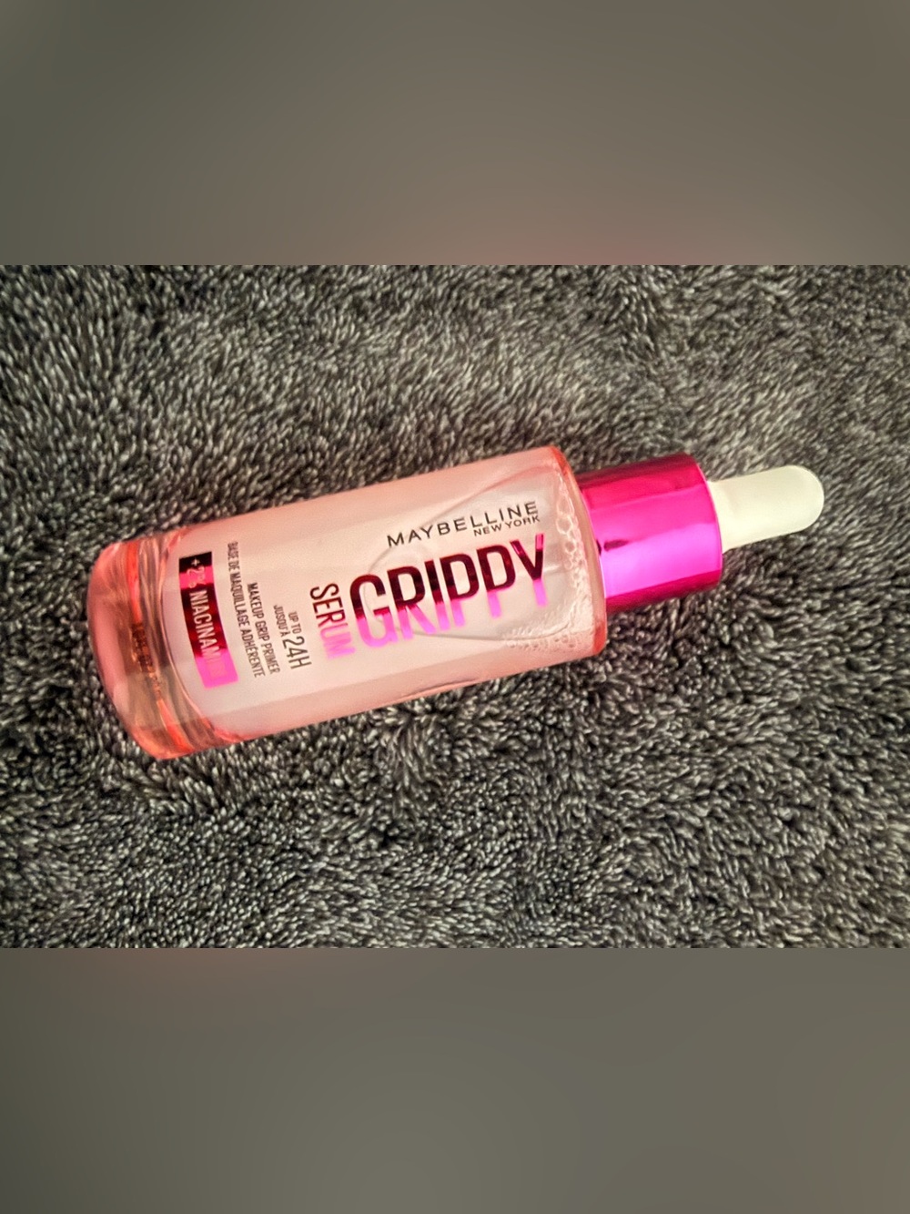 Maybelline Grippy Serum Makeup Primer – Pink Bottle with Metallic Pink Cap